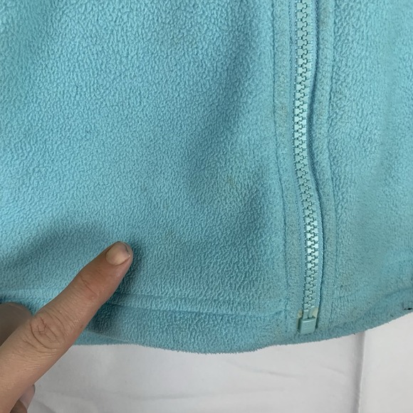The North Face Teal Blue Fleece Full Zip Jacket Womens Medium - Picture 8 of 14